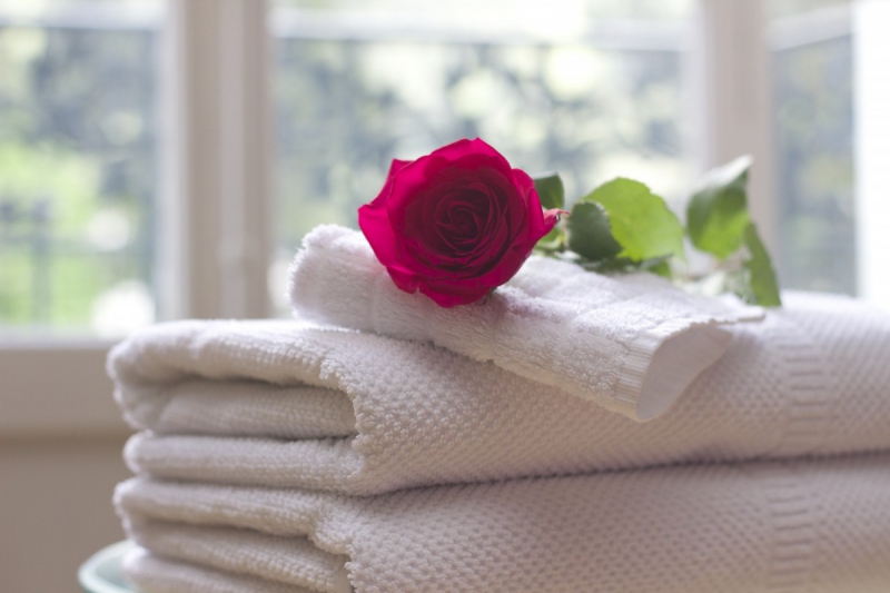 chambre-hote-LA ROQUE EN PROVENCE-min_towel_rose_clean_care_salon_spa_white_bath-731641